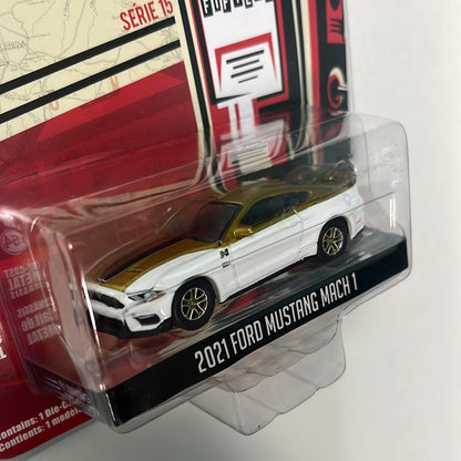 1/64 Greenlight 2021 Ford Mustang Mach 1 (Running on Empty) - Damaged Box
