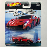 5x Hot Wheels Car Culture Speed Machines Lamborghini Veneno Red