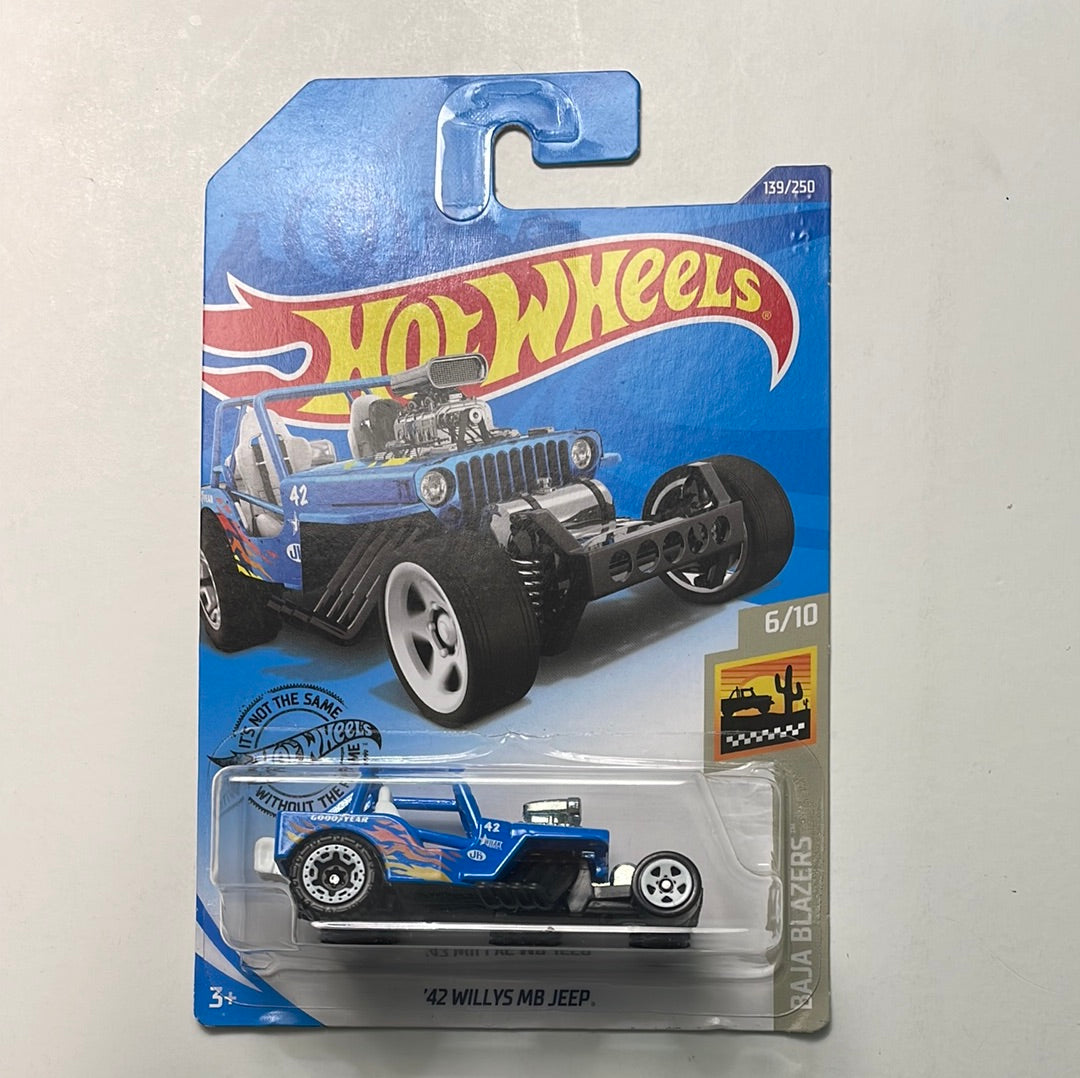 Hot Wheels 1/64 ‘42 Willys MB Jeep Blue