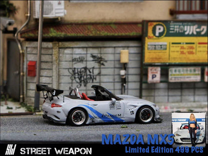 Street Weapon 1/64 Mazda MX-5 Pandem Cement Grey