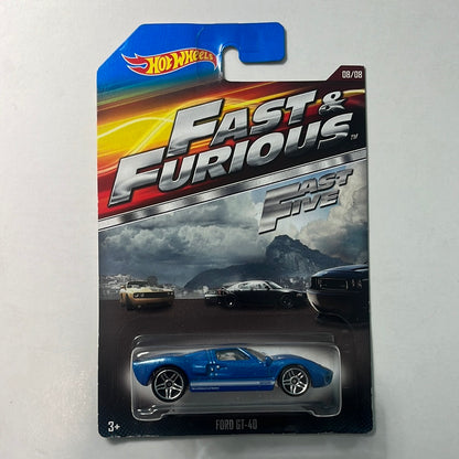 Hot Wheels 1/64 Ford GT-40 Blue Fast Five