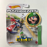 Hot Wheels 1/64 Mario Kart Luigi w/ March 8 Blue