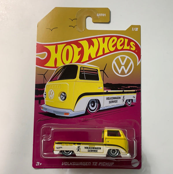 Hot Wheels 1/64 Volkswagen T2 Pickup Yellow - Damaged Card