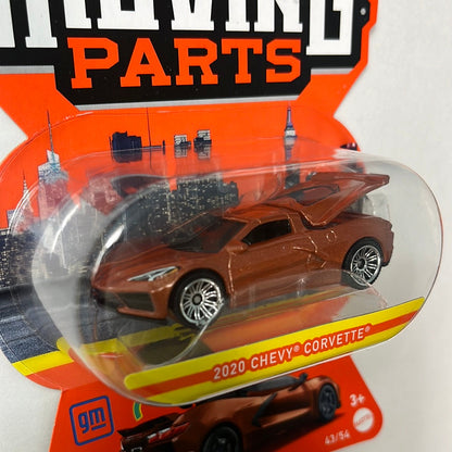Matchbox Moving Part 2020 Chevy Corvette Brown - Damaged Box