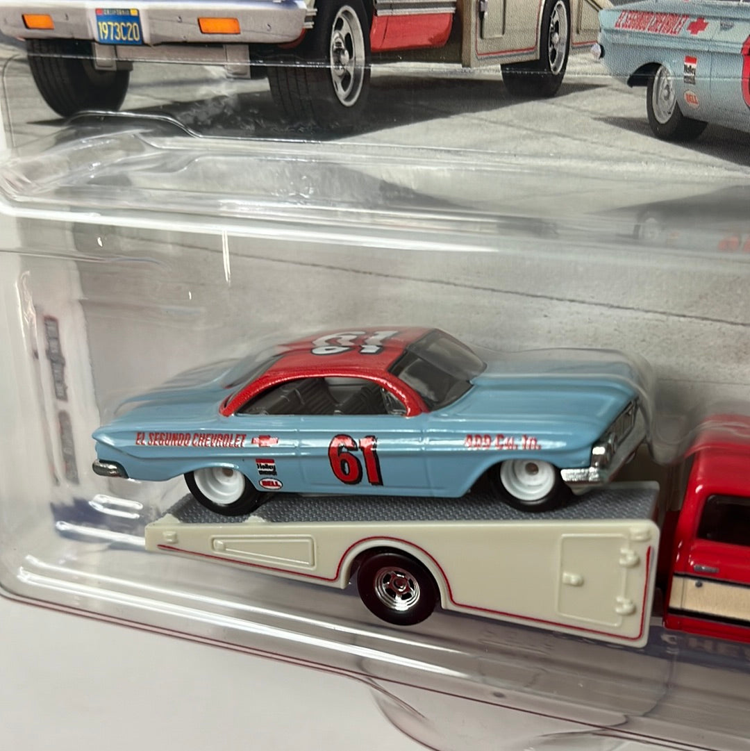 Hot Wheels Car Culture Team Transport ‘61 Impala w/ ‘72 Chevy Ramp Truck