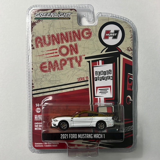 1/64 Greenlight 2021 Ford Mustang Mach 1 (Running on Empty) - Damaged Box