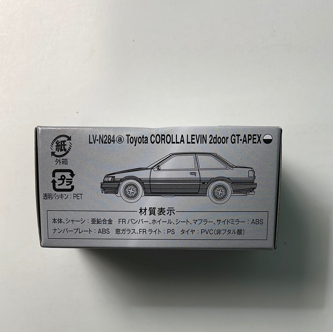 Tomica Limited Vintage 1/64 LV-N284a Toyota Corolla Levin 2-door GT-APEX (White / Black) 84