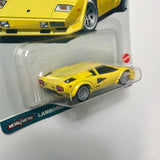 Hot Wheels Car Culture Spettacolare Lamborghini Countach LP 5000 QV Yellow - Damaged Box