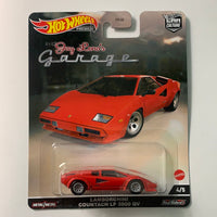 Hot Wheels Car Culture Jay Leno’s Garage Lamborghini Countach LP 5000 QV Red - Damaged Box