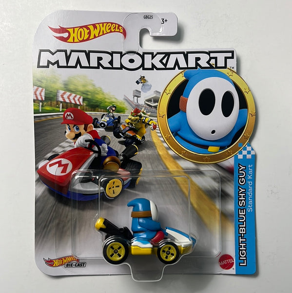 Hot Wheels Mario Kart Light-Blue Shy Guy w/ Standard Kart