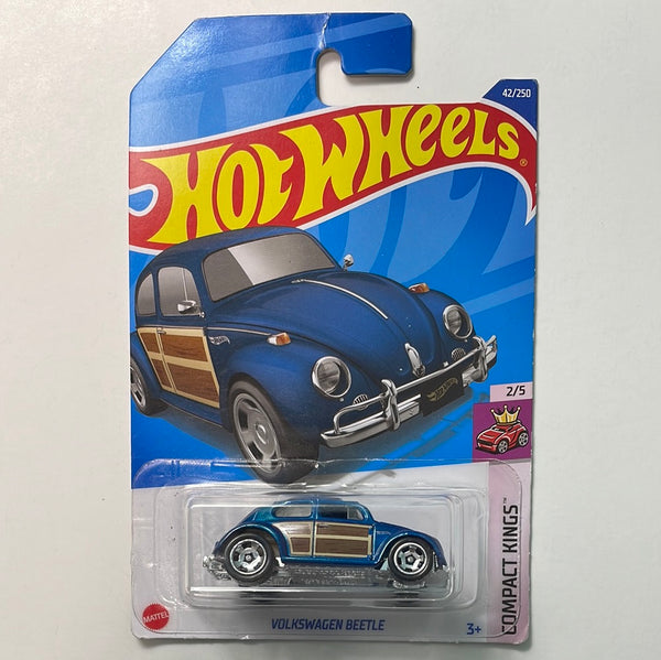 Hot Wheels 1/64 Volkswagen Beetle Blue - Damaged Card