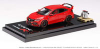 Hobby Japan 1/64 Honda Civic TYPE R (FK8) 2020 with Engine Display Model Frame Red