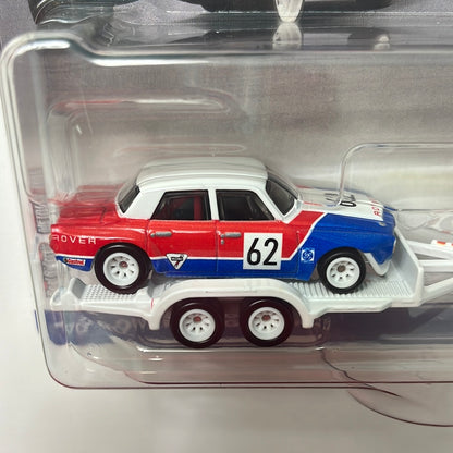 Hot Wheels Car Culture Team Transport ‘70 Rover P6 Group 2 w/ HW Rally Hauler