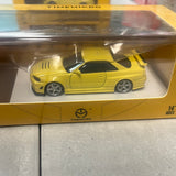 Time Micro 1/64 Skyline GT-R R34 Z Tune Lemon Yellow