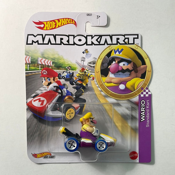 Hot Wheels 1/64 Mario Kart Wario w/ Standard Kart
