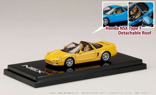 Hobby Japan 1/64 Honda NSX Type T with Detachable Roof Indy Yellow Pearl