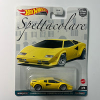 Hot Wheels Car Culture Spettacolare Lamborghini Countach LP 5000 QV Yellow - Damaged Box