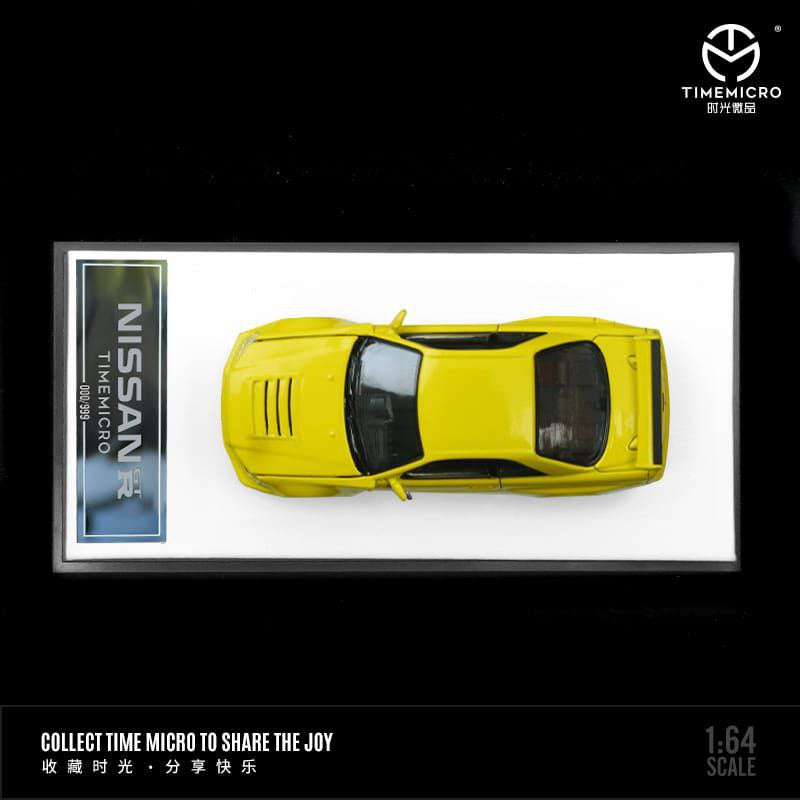 Time Micro 1/64 Nissan Skyline GT-R R34 Z Tune Lemon Yellow