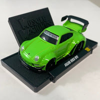1/64 Muscle Machines Porsche RWB 993 911 Green - Damaged Card