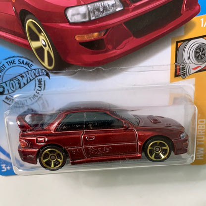 Hot Wheels 1/64 ‘98 Subaru Impreza 22B Sti Version Red - Damaged Box