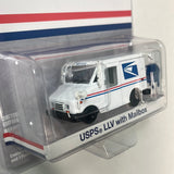 Greenlight 1/64 United States Postal Service USPS LLV with Mailbox White