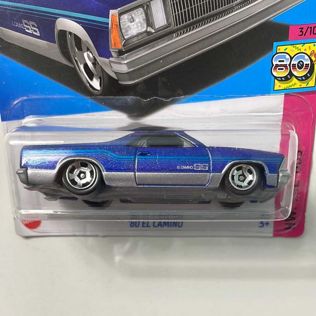 Hot Wheels 1/64 ‘80 El Camino Blue - Damaged Card