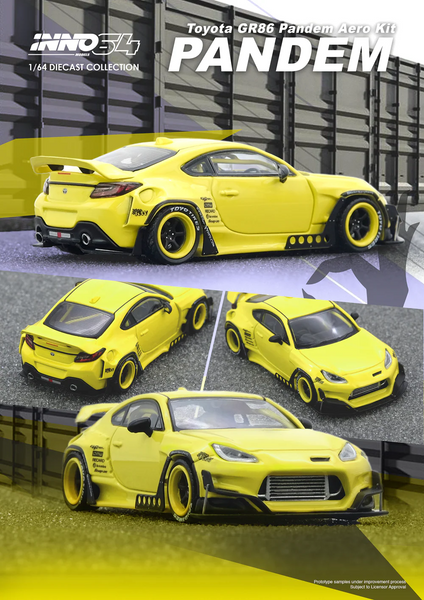 Inno64 1/64 Toyota GR86 "Pandem" Yellow