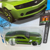 Hot Wheels 1/64 2013 Chevy Camaro Special Edition Treasure Hunt Green - Damaged Card