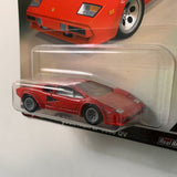 Hot Wheels Car Culture Jay Leno’s Garage Lamborghini Countach LP 5000 QV Red - Damaged Box