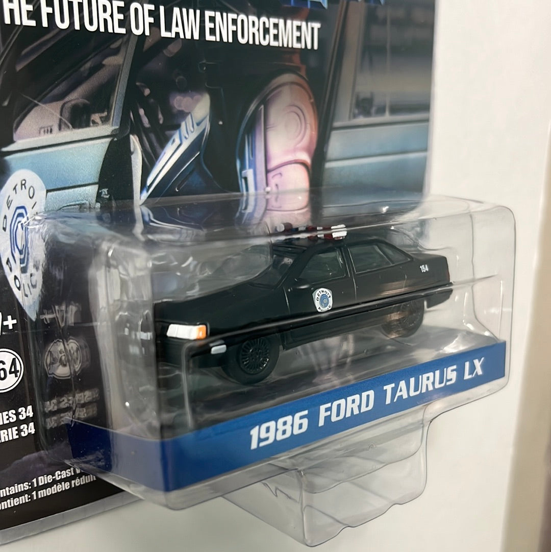Greenlight Hollywood 1/64 1986 Ford Taurus LX RoboCop Black