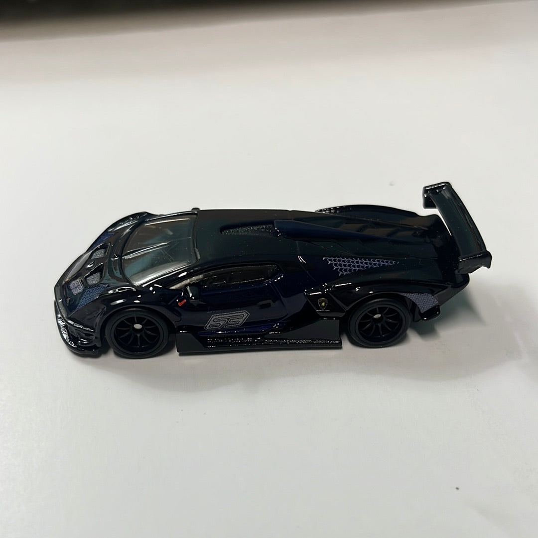 *Loose* Hot Wheels 1/64 Premium Car Culture Box Set Lamborghini Essenza SCV12 Black & Blue