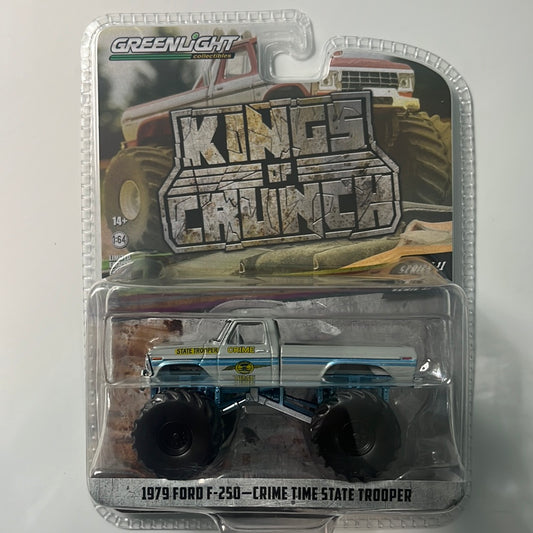 1/64 Greenlight Kings of Crunch Series 11 1979 Ford F-250 Crime Time State Trooper