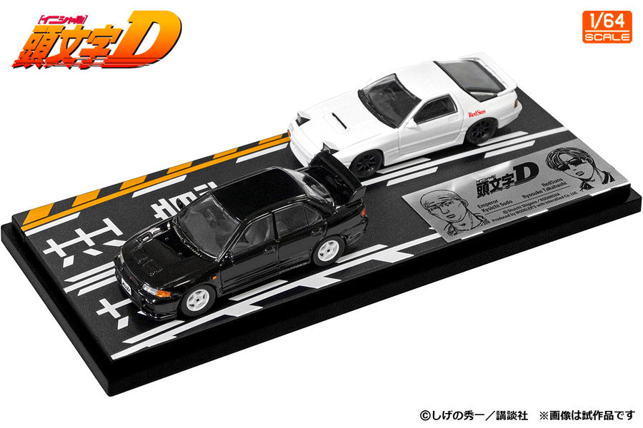 1/64 Modeler's Initial D Set Vol. 17 Kyoichi Sudo Lancer Evolution III & Ryosuke Takahashi RX-7 (FC3S)