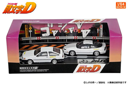 Modeler's 1/64 Initial D Set Vol.21 Itsuki Takeuchi Toyota Levin (AE85) & Kenji Nissan 180SX - MD64221