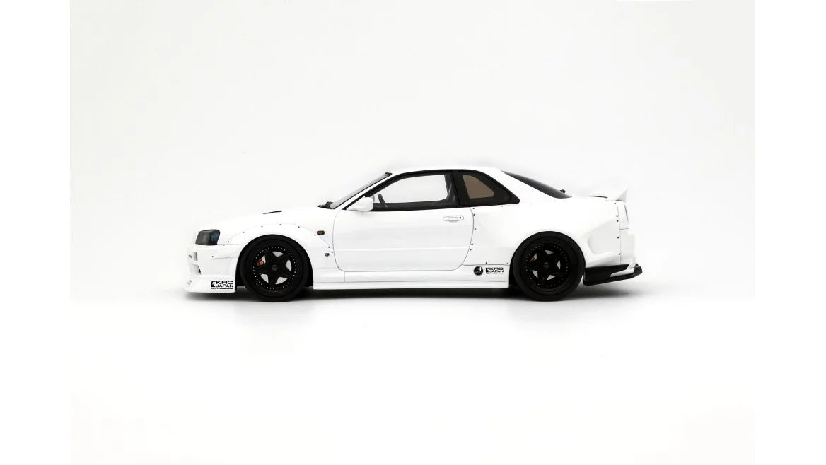 Otto Mobile 1/18 Nissan Skyline GT-R R34 KRC Body Kit  White - OT1135