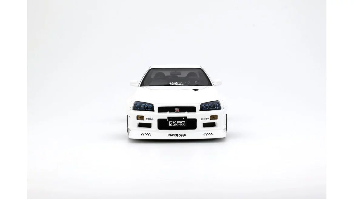 Otto Mobile 1/18 Nissan Skyline GT-R R34 KRC Body Kit  White - OT1135