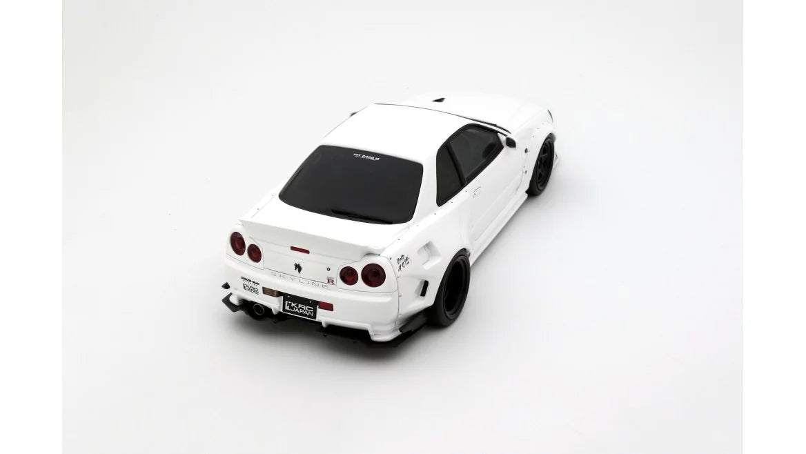 Otto Mobile 1/18 Nissan Skyline GT-R R34 KRC Body Kit  White - OT1135