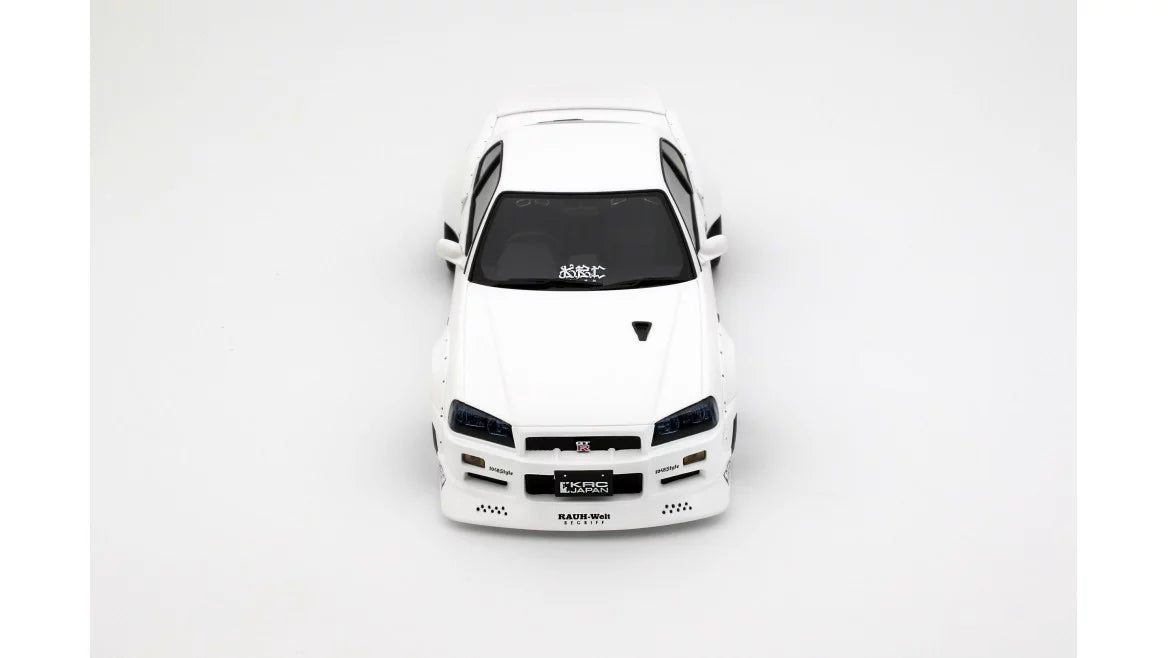 Otto Mobile 1/18 Nissan Skyline GT-R R34 KRC Body Kit  White - OT1135