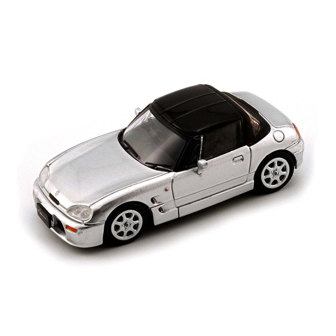 BM Creations 1/64 Suzuki Cappuccino Silver w/ Extra Wheels & Removable Roof