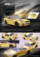Inno64 1/64 Nissan Skyline GT-R (R34) Nismo R-Tune Hobby Expo China 2023 Event Edition Gold Chrome