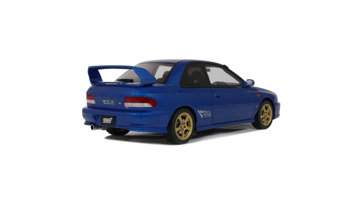 Otto Mobile 1/18 1999 Subaru Impreza WRX Type R STi Ver. V Limited Sonic Blue - OT1249