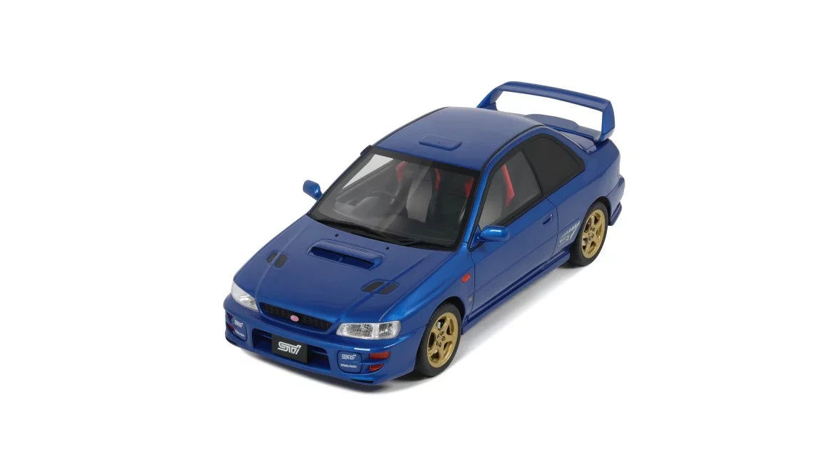 Otto Mobile 1/18 1999 Subaru Impreza WRX Type R STi Ver. V Limited Sonic Blue - OT1249