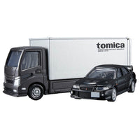 Tomica Premium 1/64 Transporter Mitsubishi Lancer Evolution VI GSR Black & White
