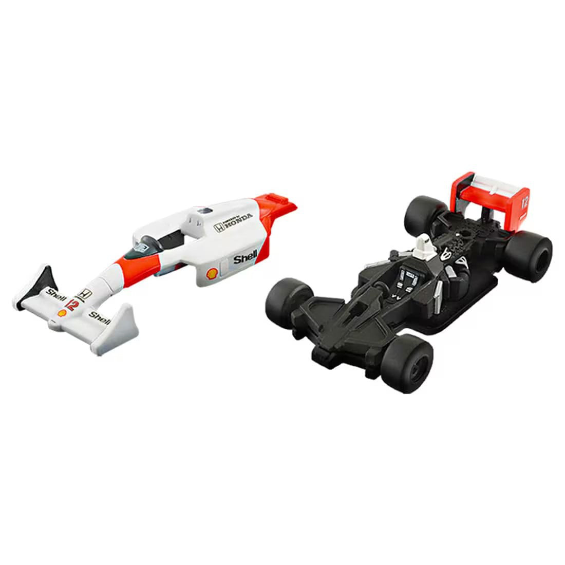 Tomica Premium 1/64 Racing Mclaren Honda MP4/4 #12 (Ayrton Senna) White & Red - 91537 - Damaged Box
