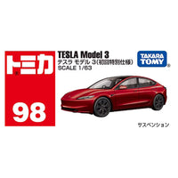 Tomica 1/63 No.98 Tesla Model 3 (first edition special edition) Red