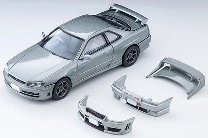 Tomica Limited Vintage Neo 1/64 LV-N353a Nissan Skyline 2Door Sports Coupe 25GT Turbo 2000 w/ Optional Parts Silver