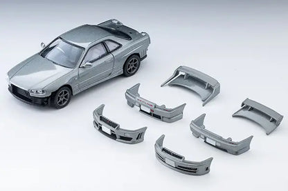 Tomica Limited Vintage Neo 1/64 LV-N353a Nissan Skyline 2Door Sports Coupe 25GT Turbo 2000 w/ Optional Parts Silver