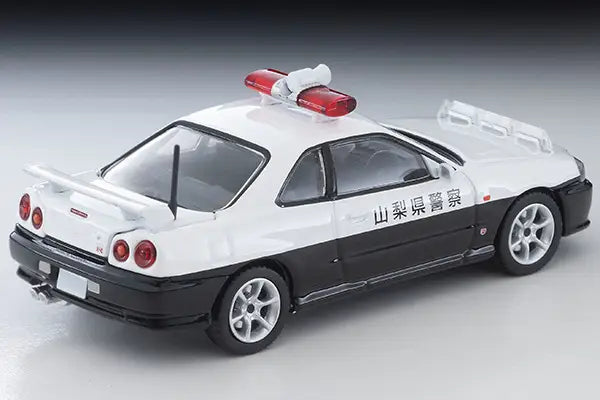 Tomica Limited Vintage Neo 1/64 LV-N366a Nissan Skyline 2-Door Sports Coupe 25GT TURBO Patrol Car (Yamanashi Prefectural Police) Black & White