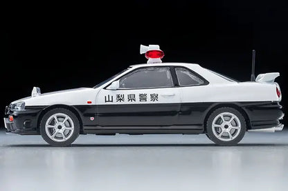 Tomica Limited Vintage Neo 1/64 LV-N366a Nissan Skyline 2-Door Sports Coupe 25GT TURBO Patrol Car (Yamanashi Prefectural Police) Black & White