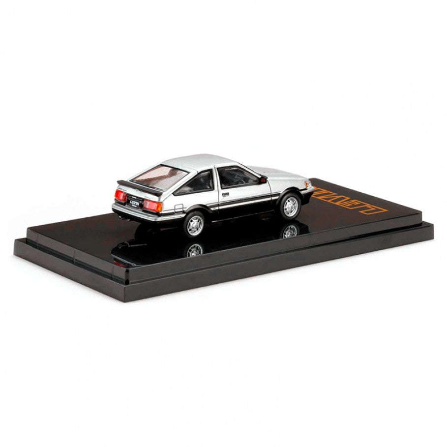 Hobby Japan 1/64 1983 Toyota Corolla Levin AE86 3 Door GT Apex Silver / Black 2 Tone